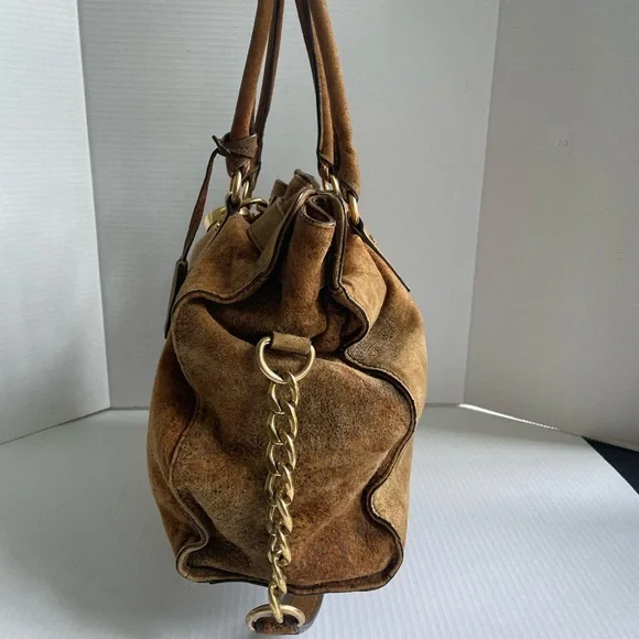 Michael Kors Hamilton distressed suede bag - Picture 8 of 13
